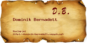 Dominik Bernadett névjegykártya